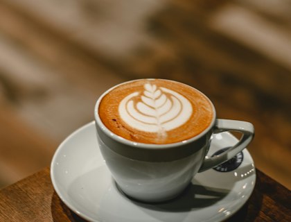 Secangkir kafe latte